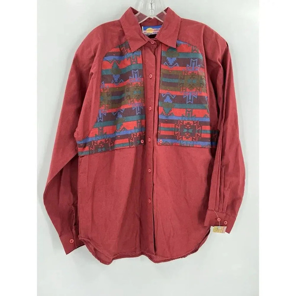 NWT Vintage Cricket by the Creek Women’s Button Up Shirt Rodeo Western LARGE - Picture 7 of 10